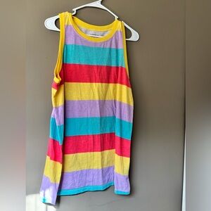 Multi color stripe tank top